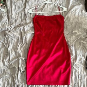 Sexy red mini dress
